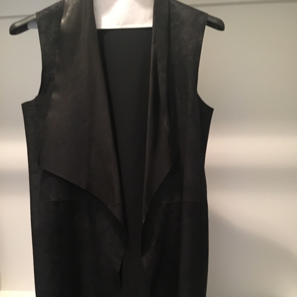 Long leather vest